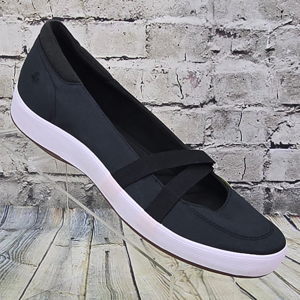 Grasshoppers Ortholite Mary Jane Sneakers Womens 12N Black Elastic Strap Flats